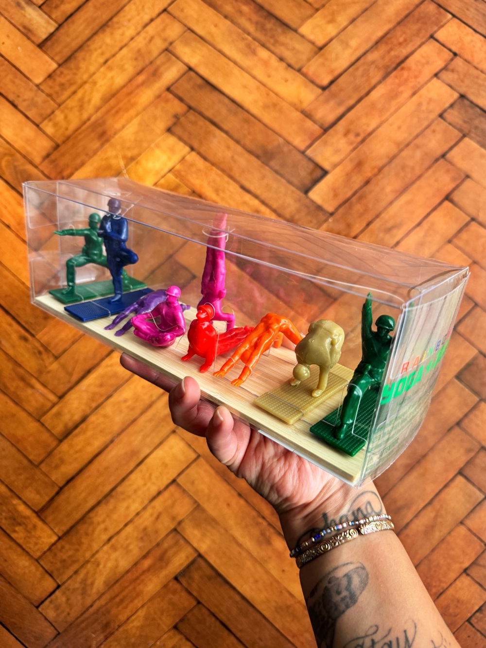 Rainbow Yoga Joes Set - 9 Peaceful Figurines Included (Assorted Colors) NIB
